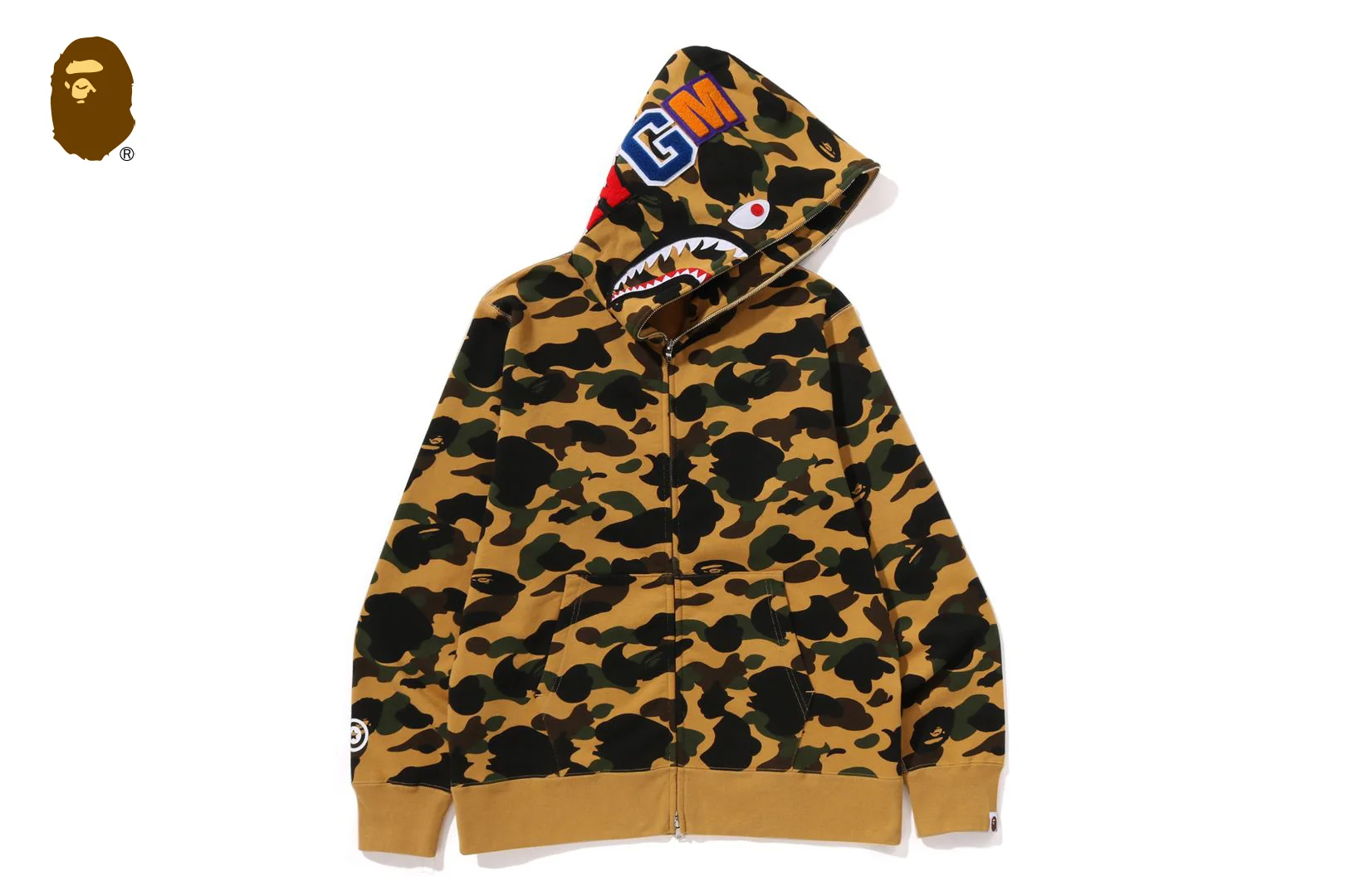 1ST CAMO SHARK FULL ZIP HOODIE